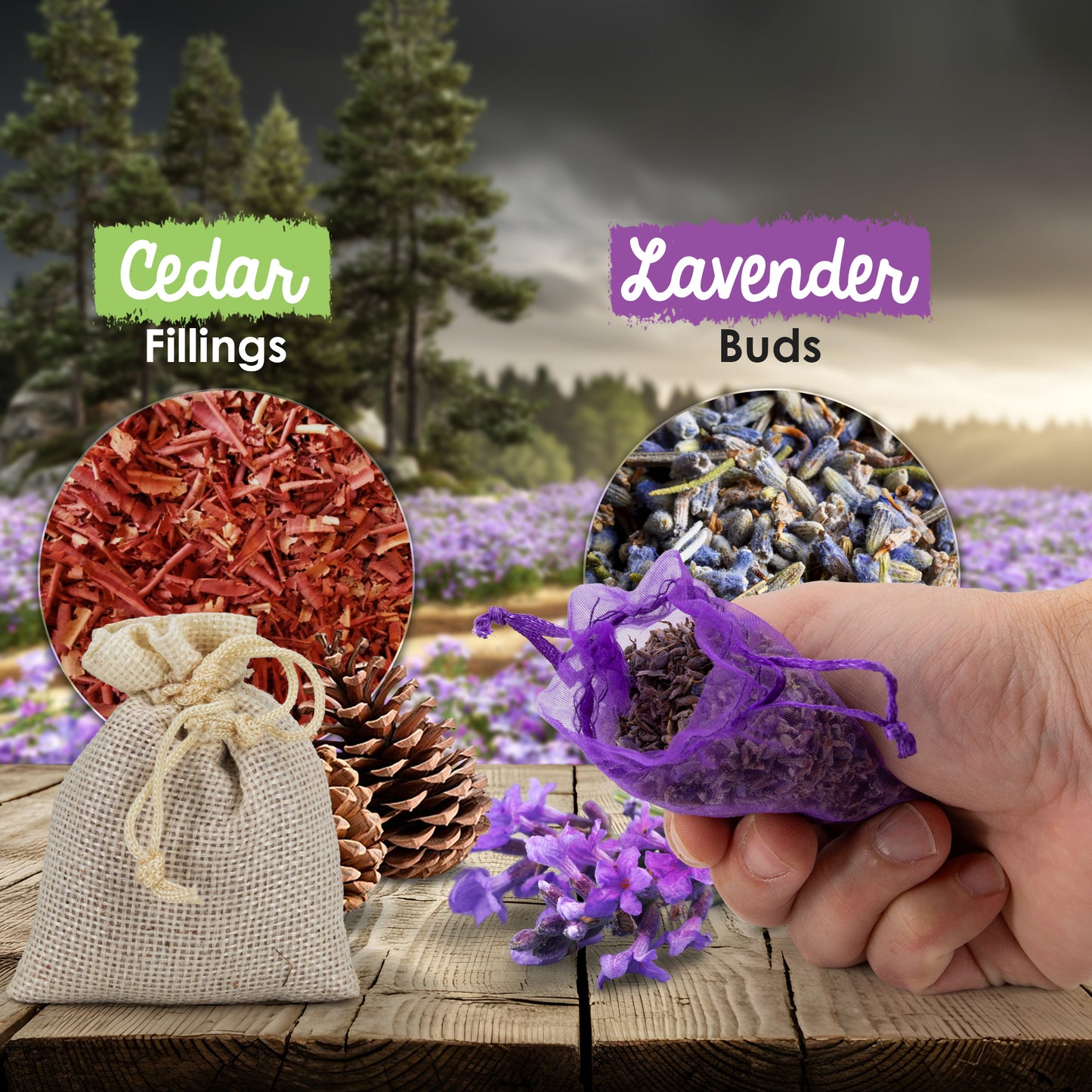 Lavender & Cedar Sachets
