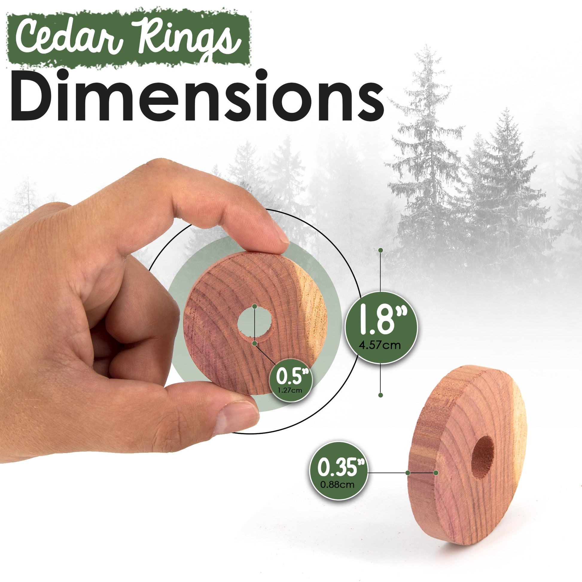 Cedar Rings, Moth Repellant, Odour Free, Eco-Friendly Solution